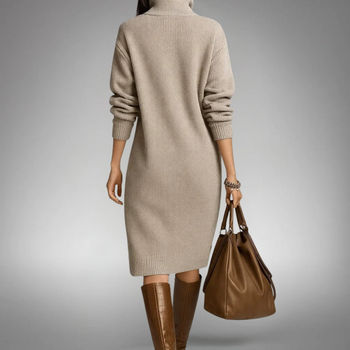 Celeste | Button-Collar Sweater Dress