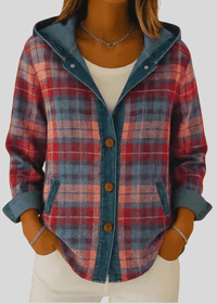 ABIGAIL | Hooded plaid shacket