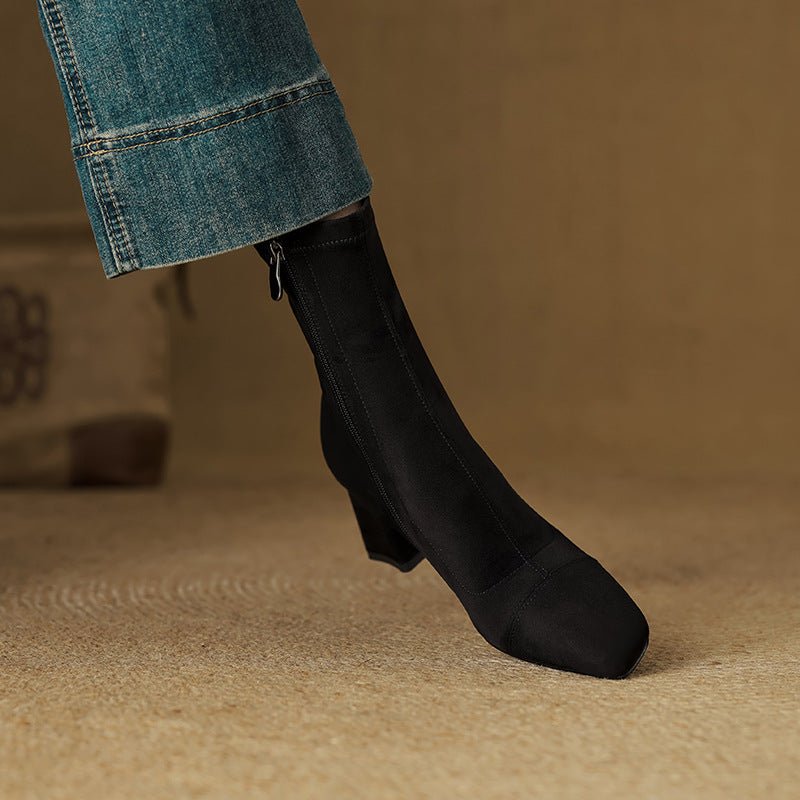 Aelis Genuine Suede Boots - My Store