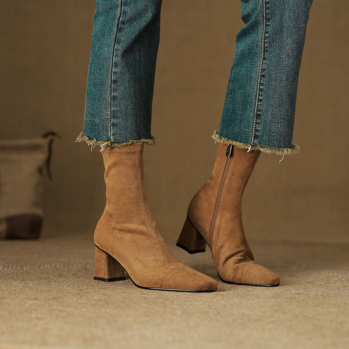 Aelis Genuine Suede Boots - My Store