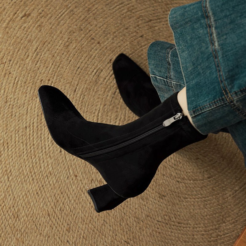 Aelis Genuine Suede Boots - My Store