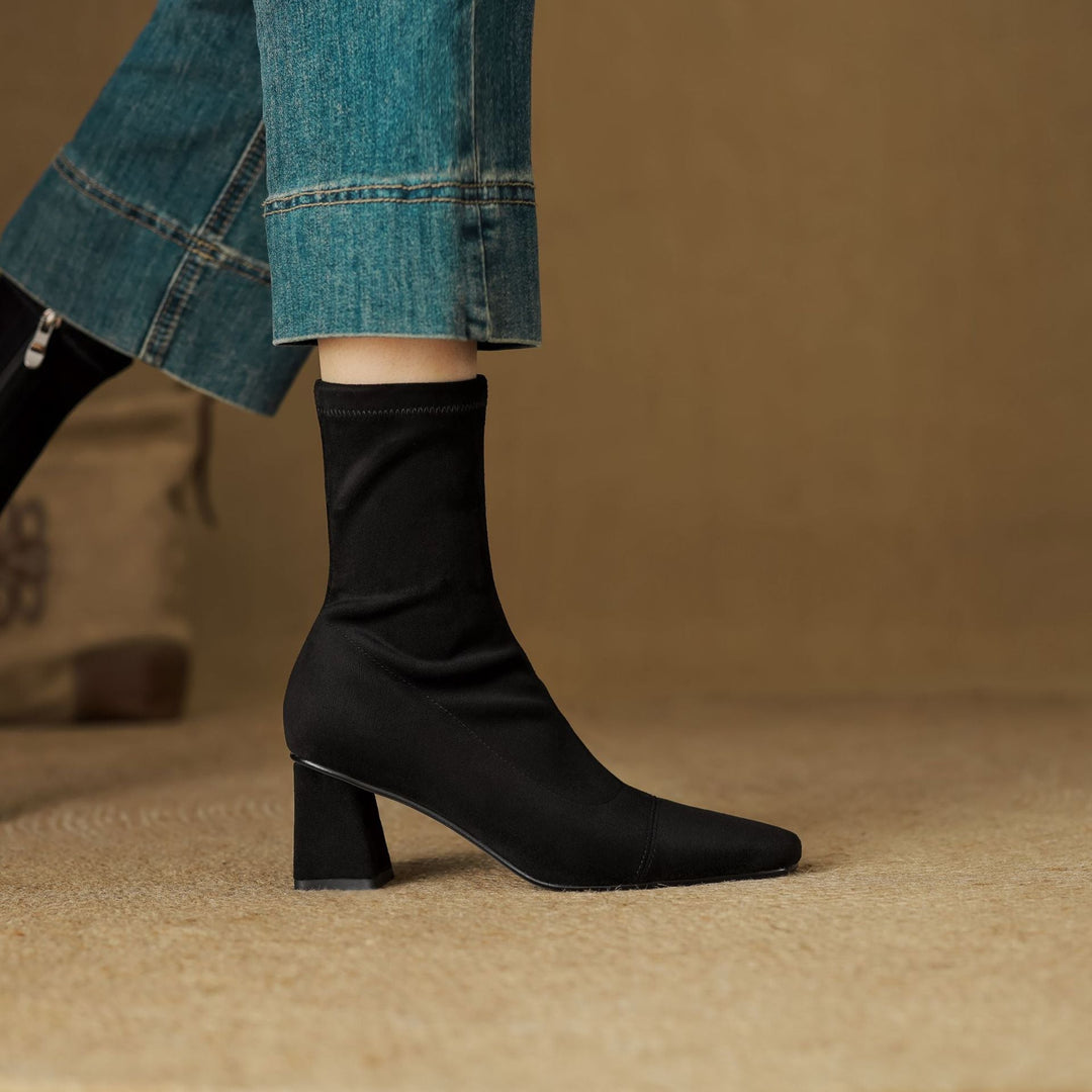 Aelis Genuine Suede Boots - My Store