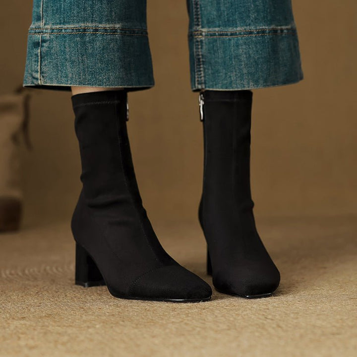 Aelis Genuine Suede Boots - My Store