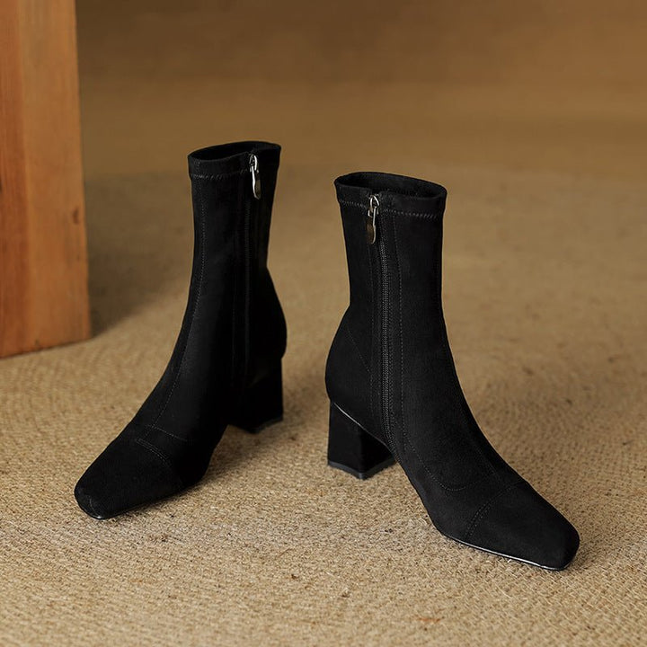 Aelis Genuine Suede Boots - My Store