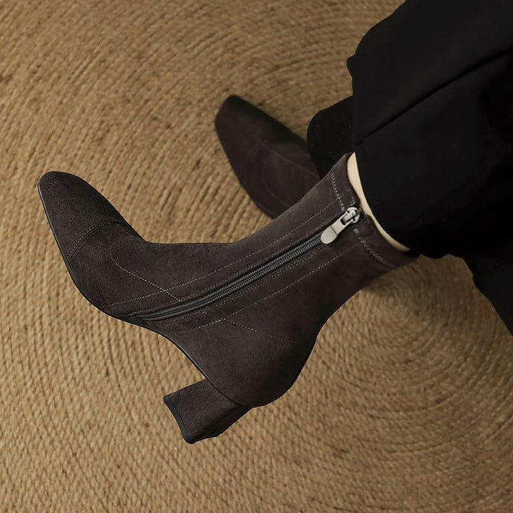 Aelis Genuine Suede Boots - My Store
