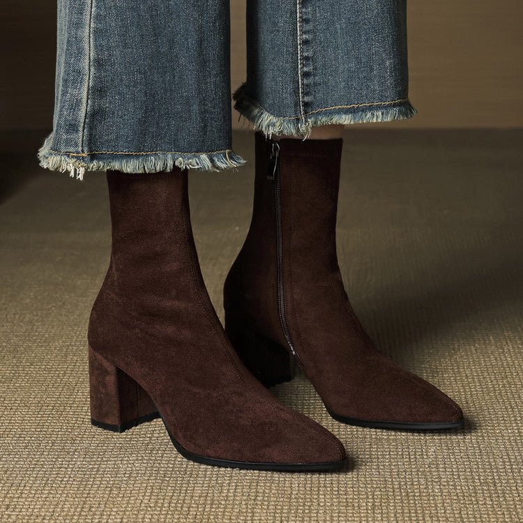 Alora Genuine Suede Boots - My Store