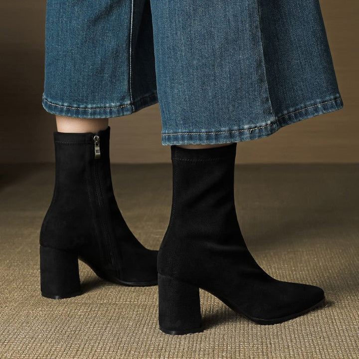 Alora Genuine Suede Boots - My Store