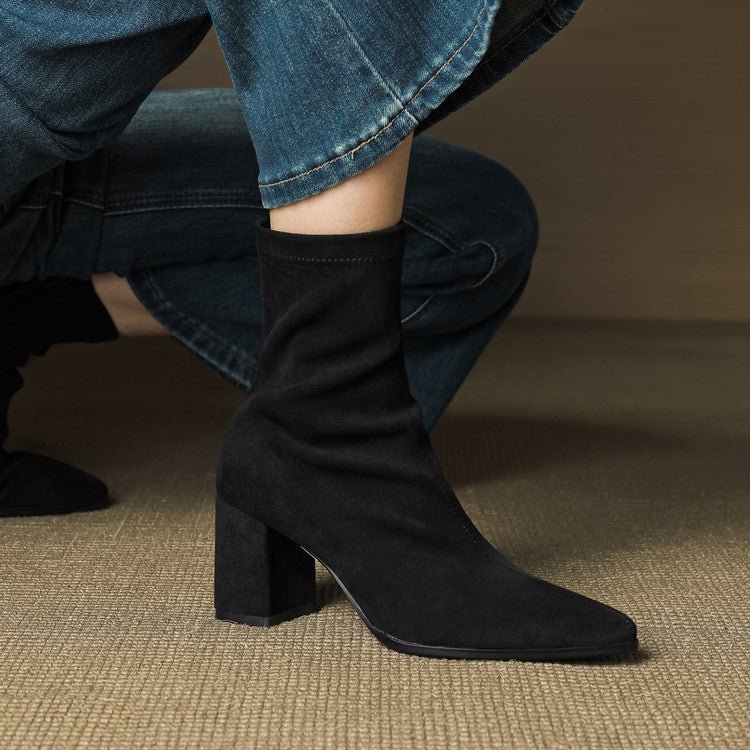Alora Genuine Suede Boots - My Store