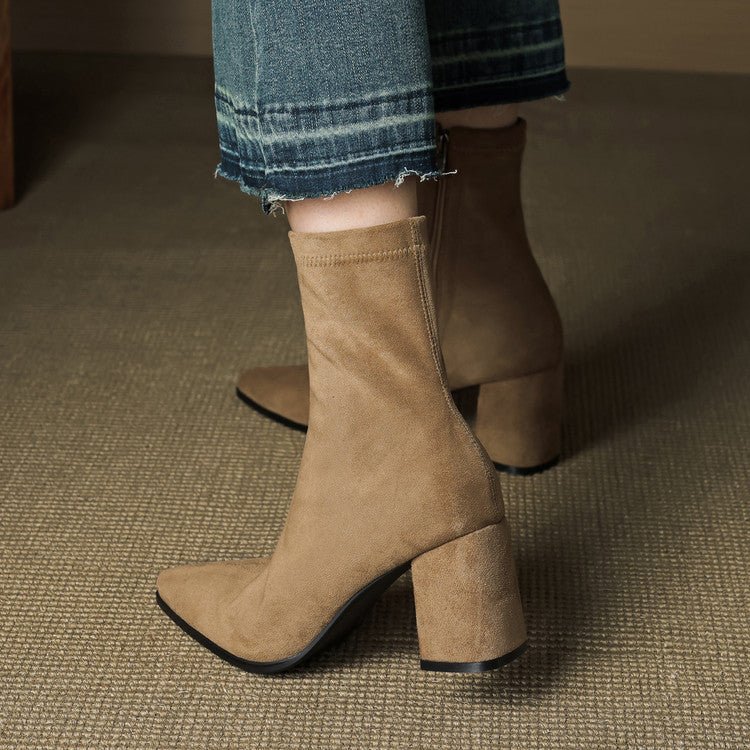 Alora Genuine Suede Boots - My Store