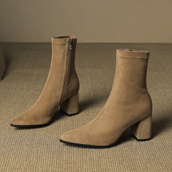 Alora Genuine Suede Boots - My Store