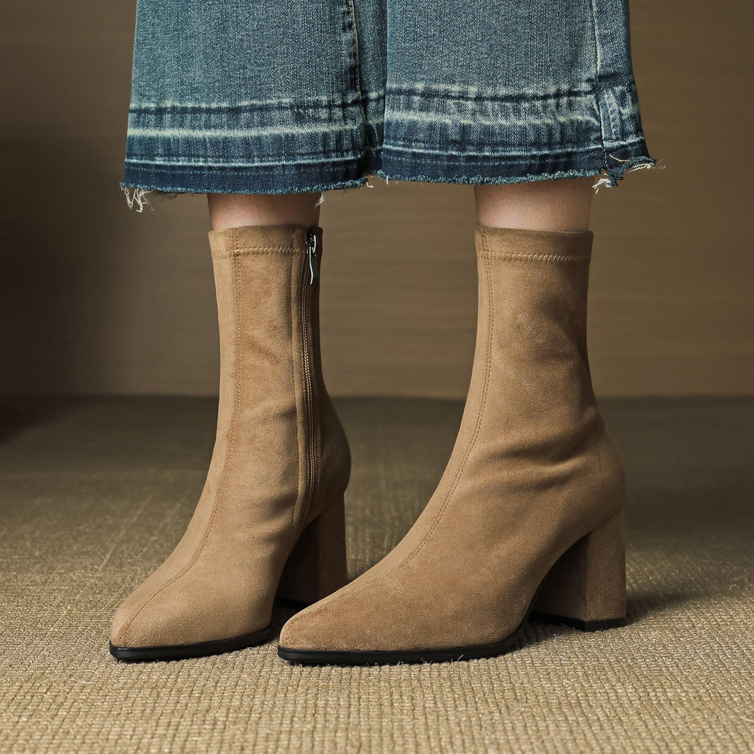 Alora Genuine Suede Boots - My Store