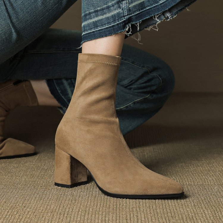 Alora Genuine Suede Boots - My Store
