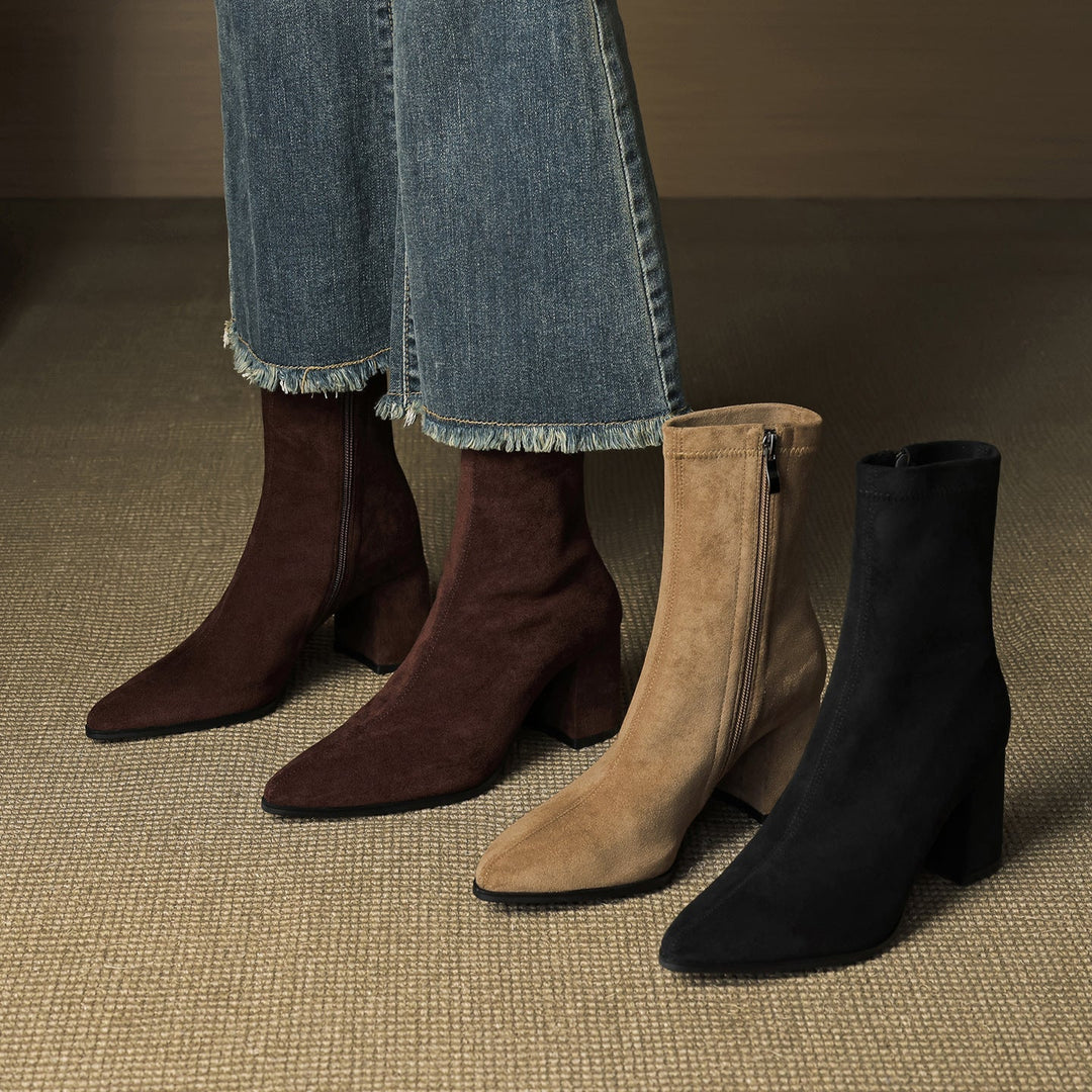 Alora Genuine Suede Boots - My Store
