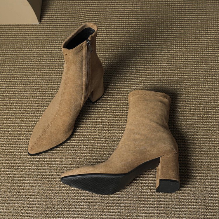 Alora Genuine Suede Boots - My Store
