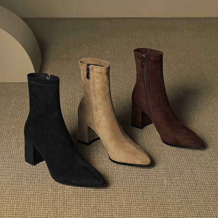 Alora Genuine Suede Boots - My Store
