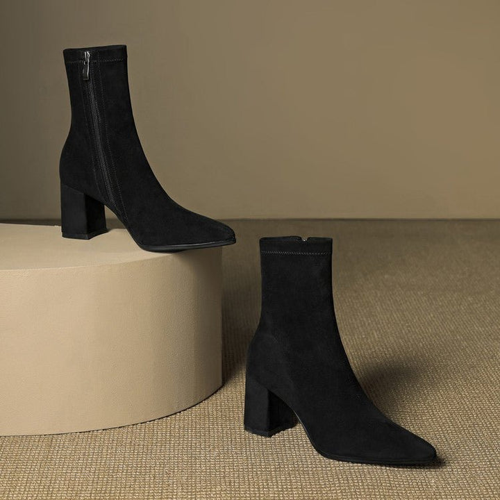 Alora Genuine Suede Boots - My Store