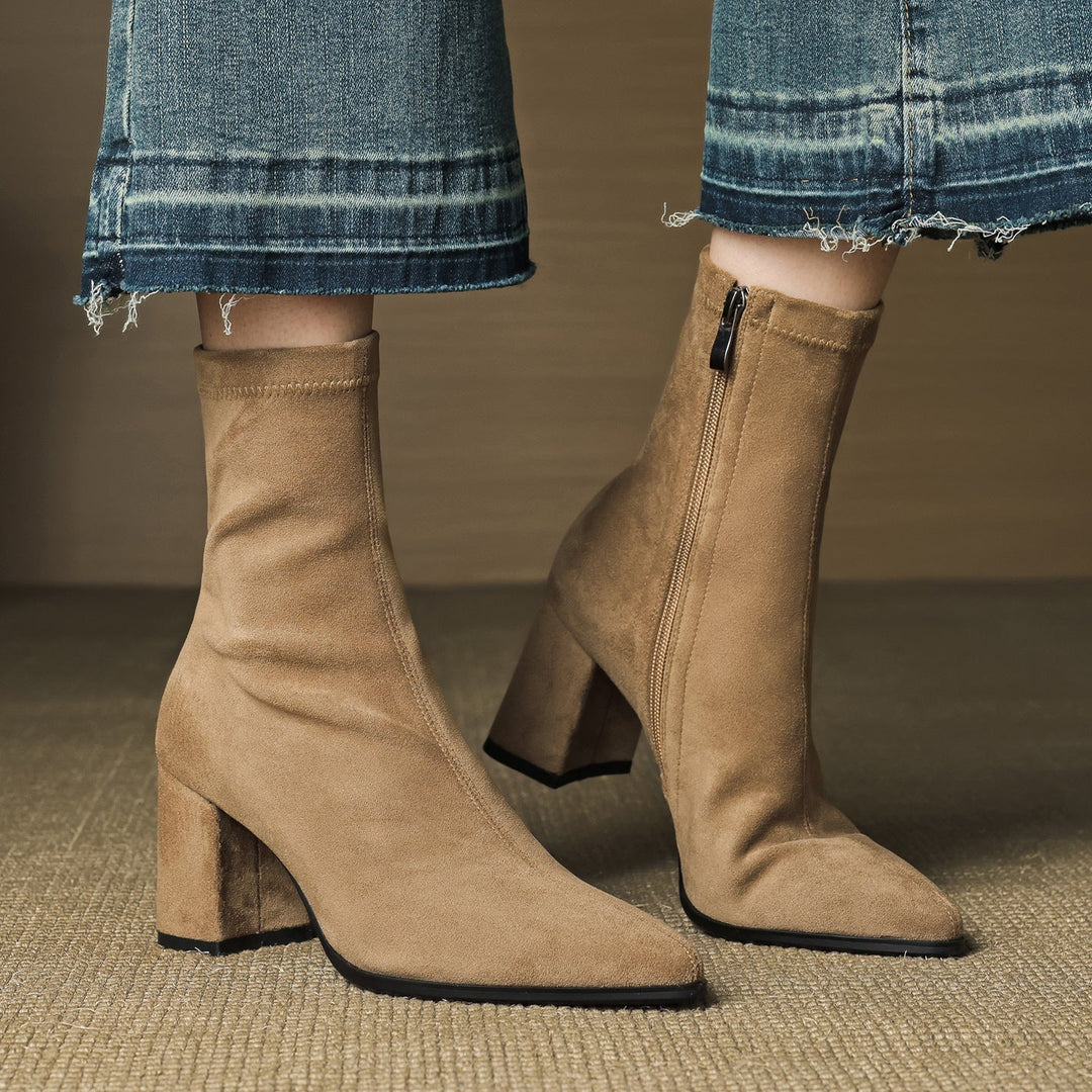 Alora Genuine Suede Boots - My Store