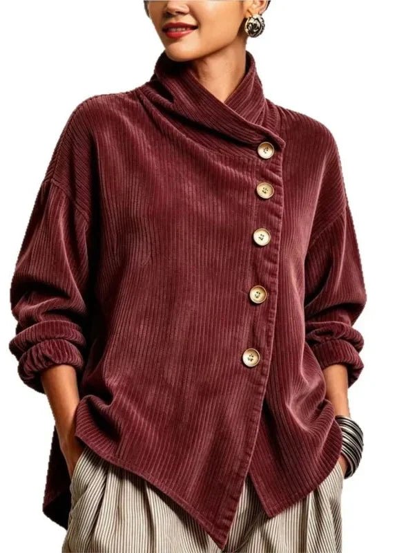 AMBER | Corduroy button-up top - My Store