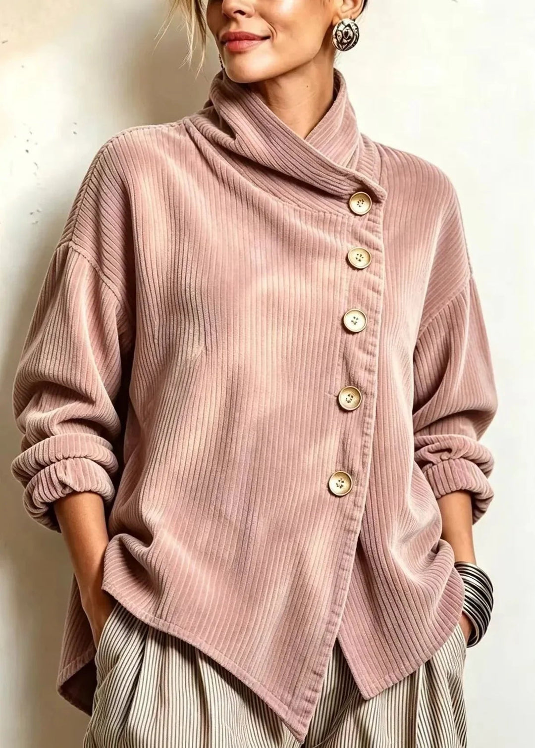 AMBER | Corduroy button-up top - My Store