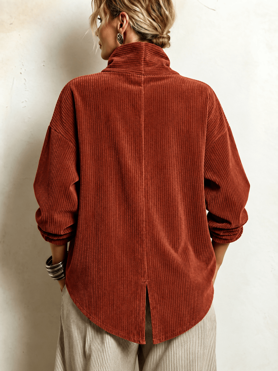 AMBER | Corduroy button-up top - My Store