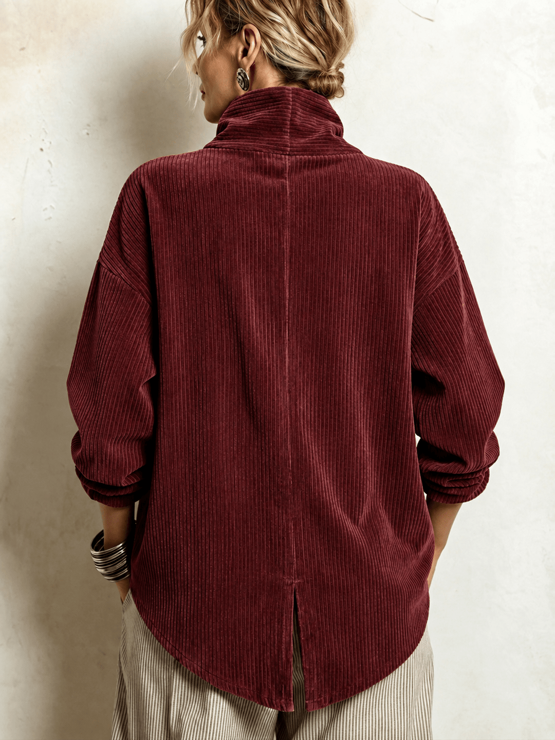 AMBER | Corduroy button-up top - My Store