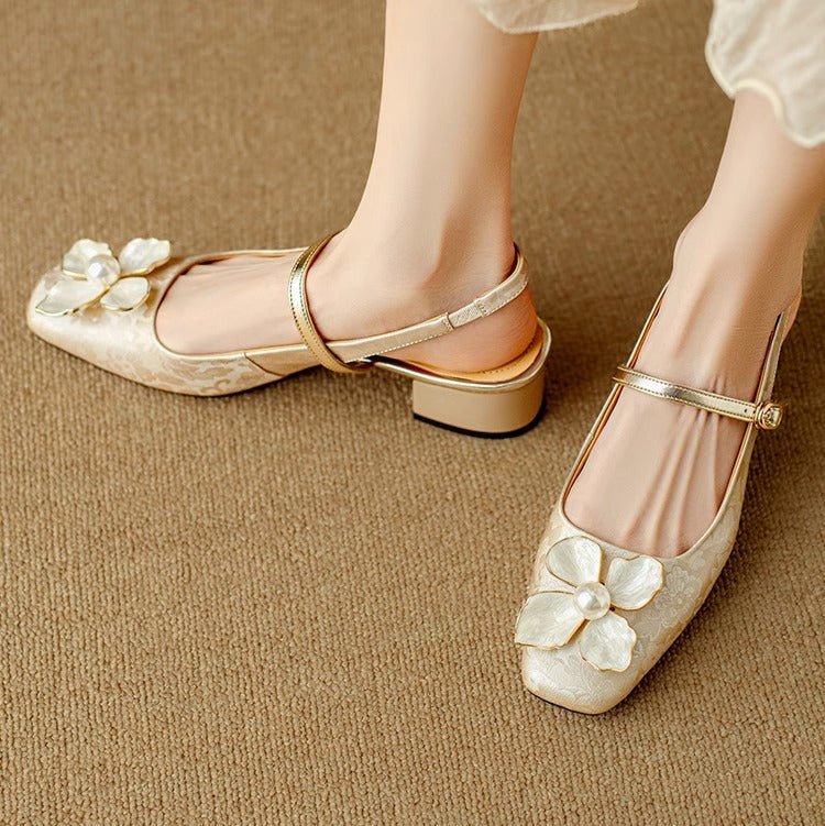 Camellia Slingback Pumps - My Store