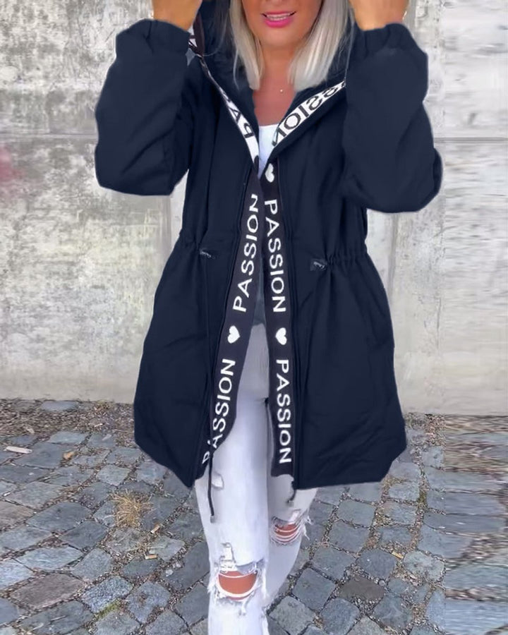 Camila | Hooded Drawstring Midi Parka - My Store