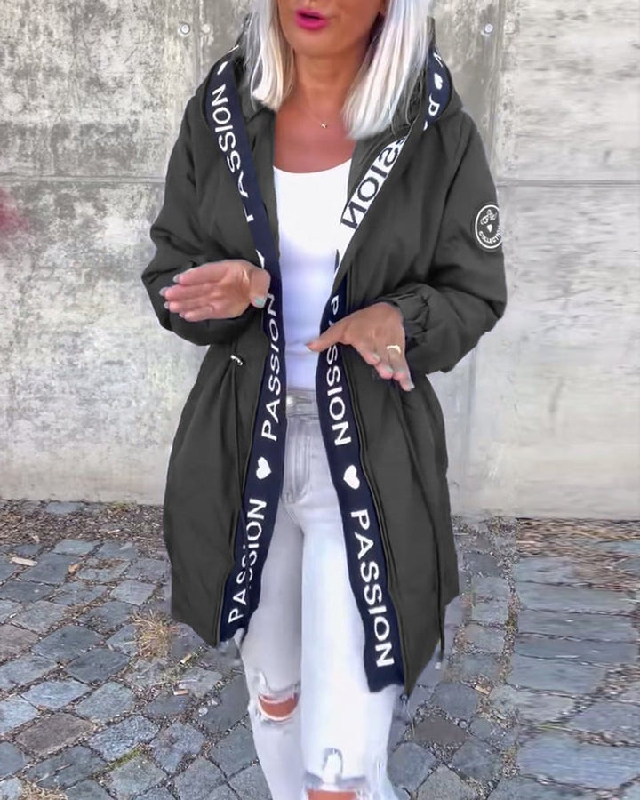Camila | Hooded Drawstring Midi Parka - My Store