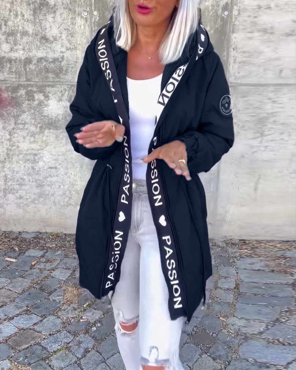 Camila | Hooded Drawstring Midi Parka - My Store
