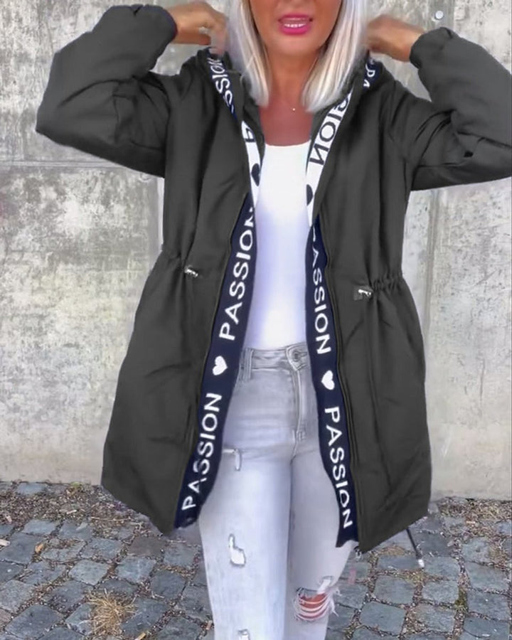 Camila | Hooded Drawstring Midi Parka - My Store