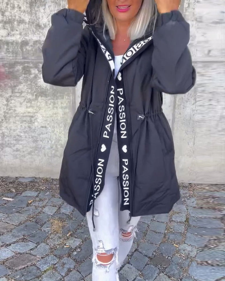 Camila | Hooded Drawstring Midi Parka - My Store