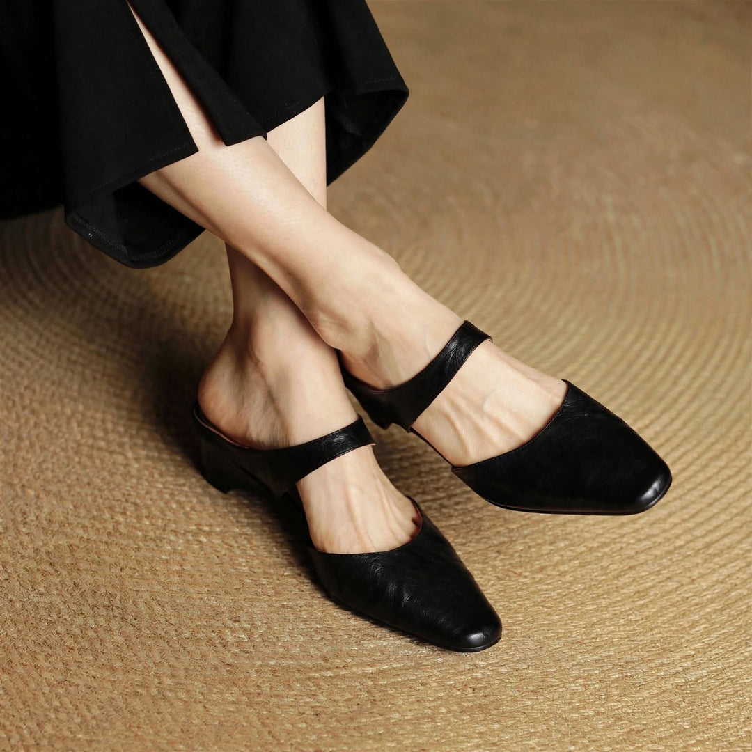 Cavie Square-Toe Mules - My Store