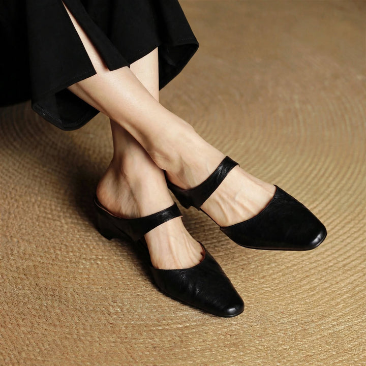 Cavie Square-Toe Mules - My Store