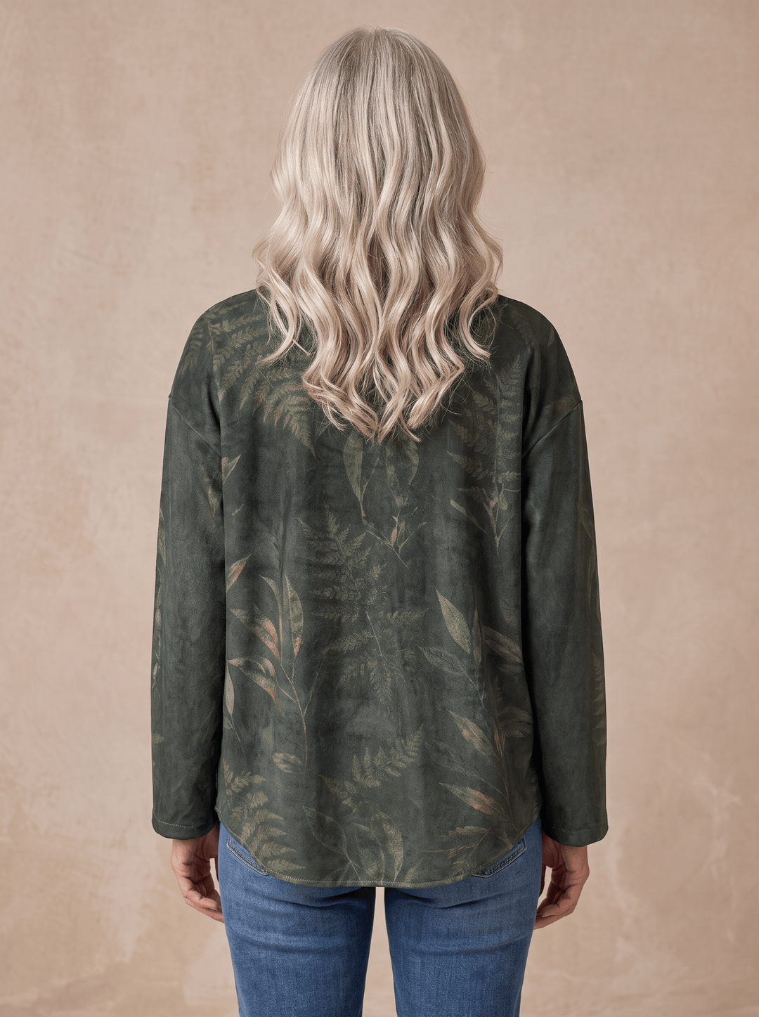 Chloe™ | Velvet Asymmetric Button Tunic - My Store