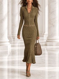 Cosima | Ribbed Mermaid Midi Dress