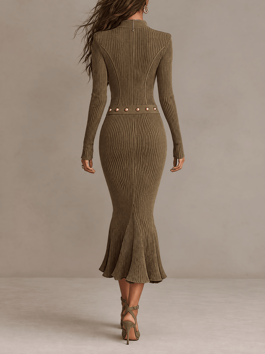 Cosima | Ribbed Mermaid Midi Dress - My Store