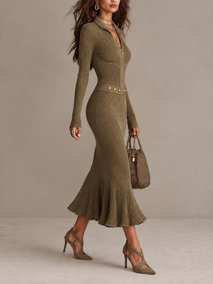 Cosima | Ribbed Mermaid Midi Dress - My Store