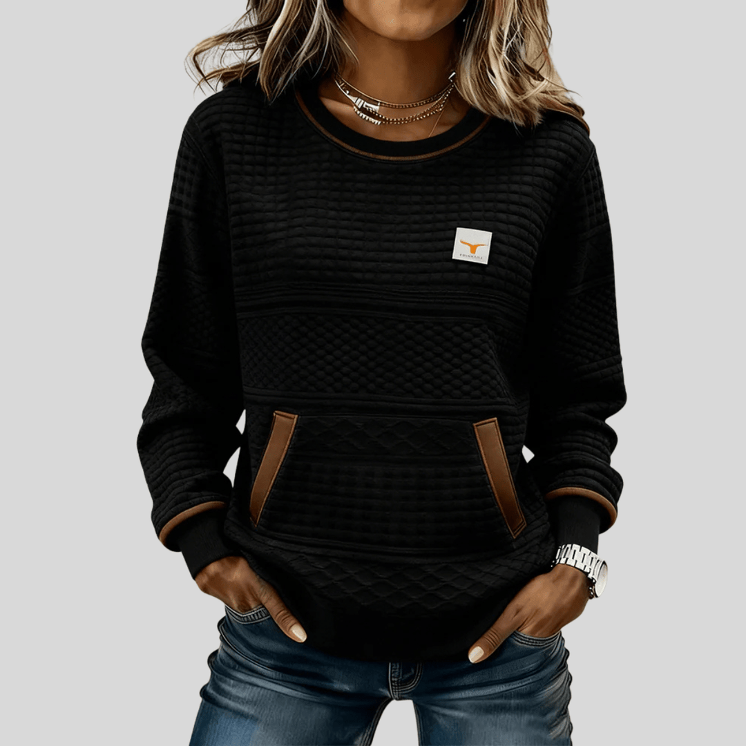 ELLA | Colorblock sweatshirt with kangaroo pocket - My Store