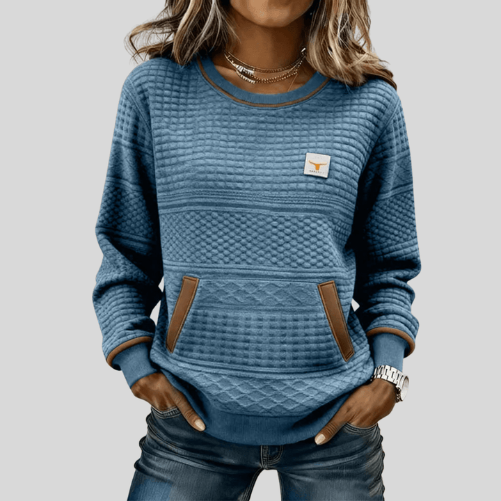 ELLA | Colorblock sweatshirt with kangaroo pocket - My Store