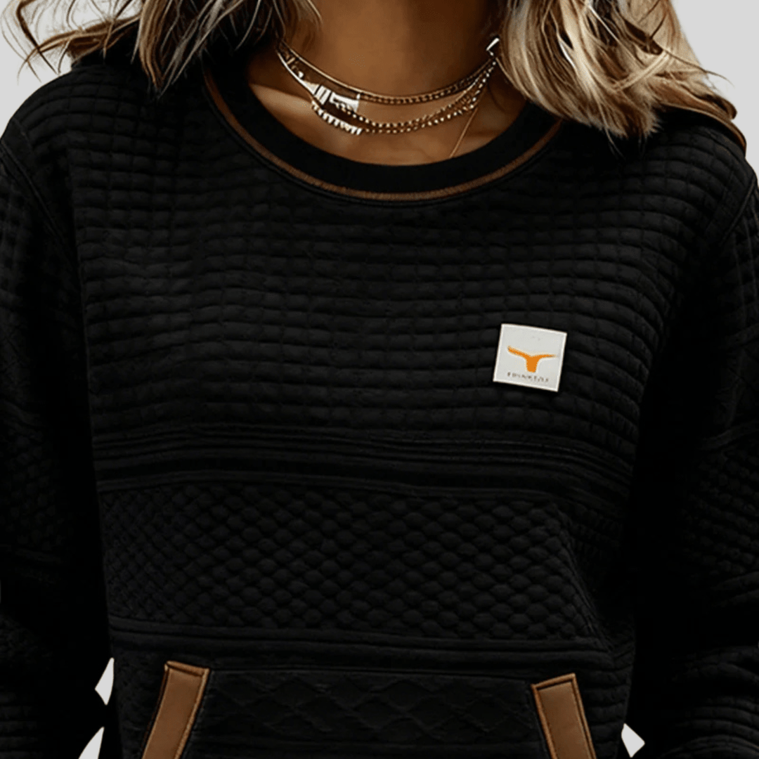 ELLA | Colorblock sweatshirt with kangaroo pocket - My Store