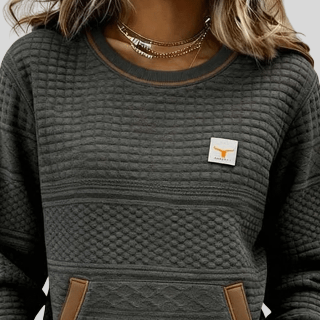 ELLA | Colorblock sweatshirt with kangaroo pocket - My Store