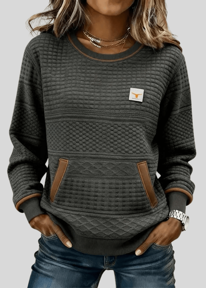 ELLA | Colorblock sweatshirt with kangaroo pocket - My Store