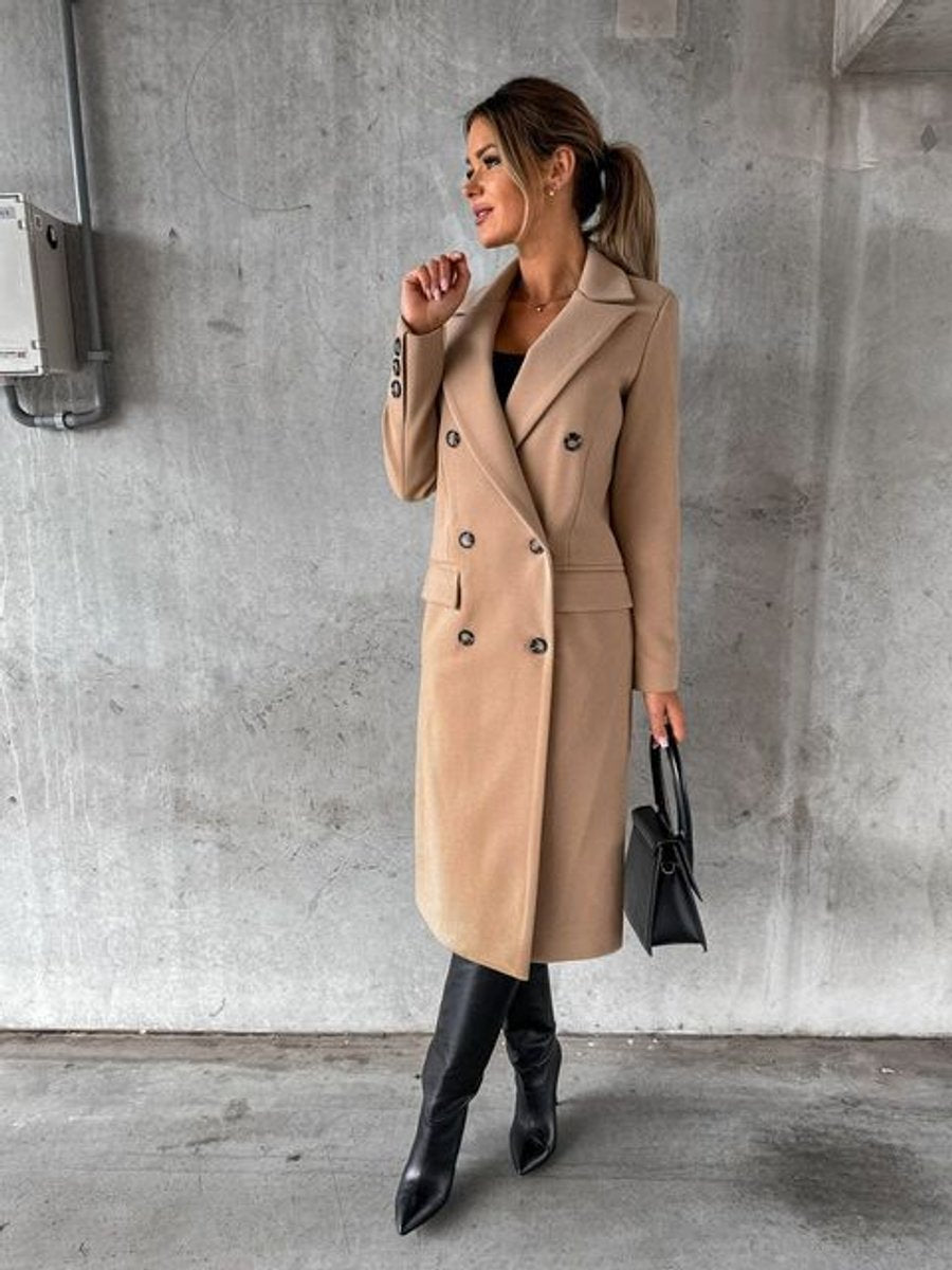 Emeline | Double-Breasted Longline Overcoat - My Store
