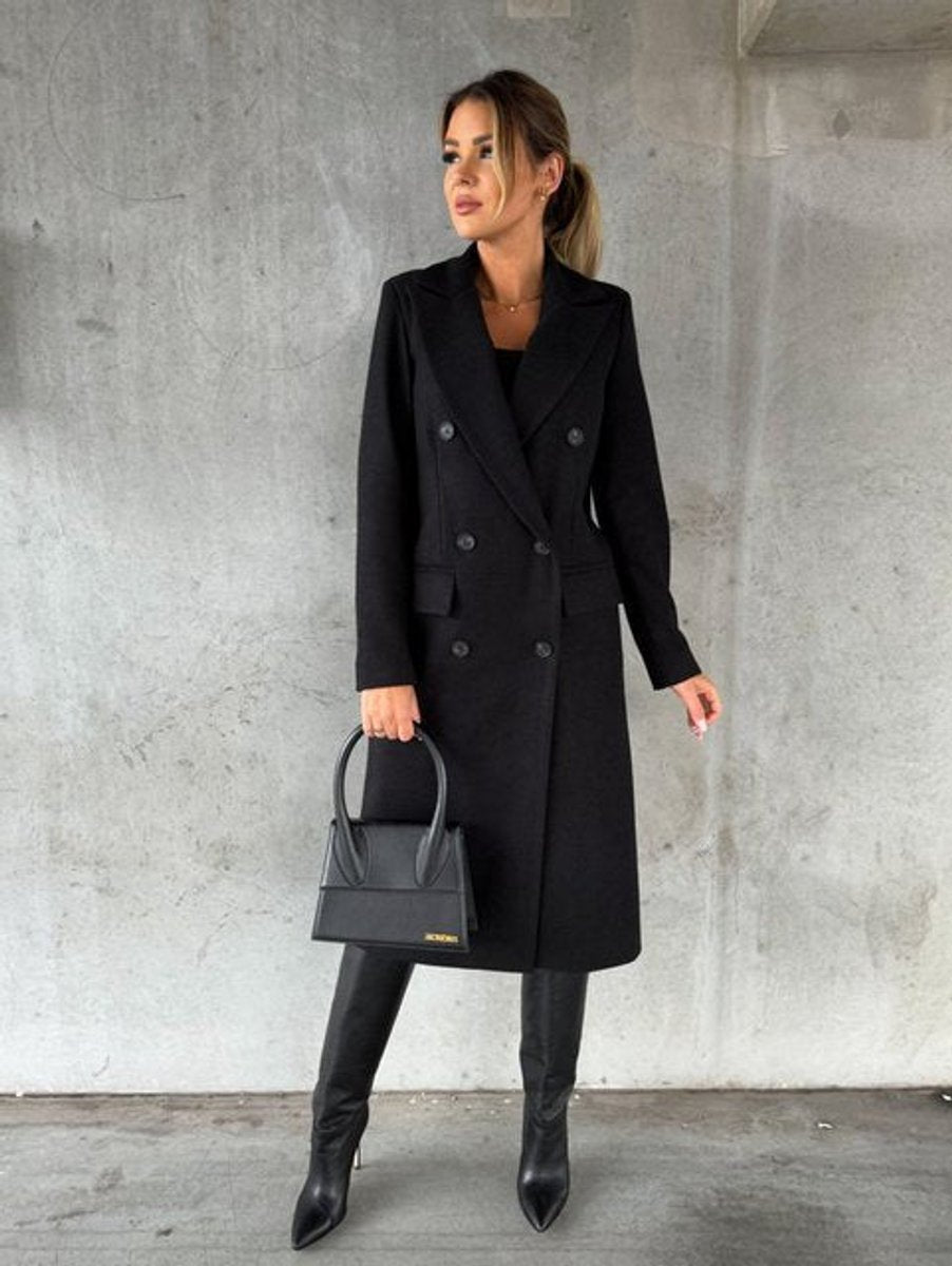 Emeline | Double-Breasted Longline Overcoat - My Store