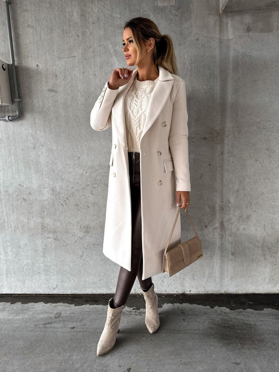 Emeline | Double-Breasted Longline Overcoat - My Store
