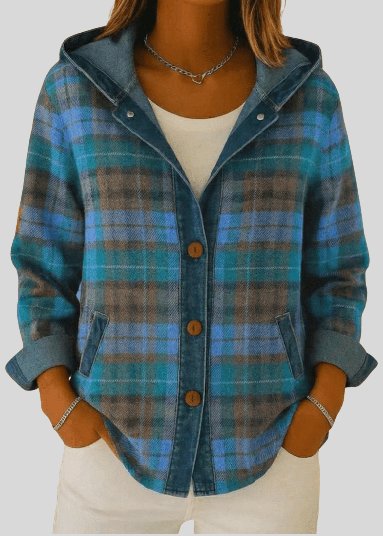 ERIN | Hooded plaid shacket - My Store