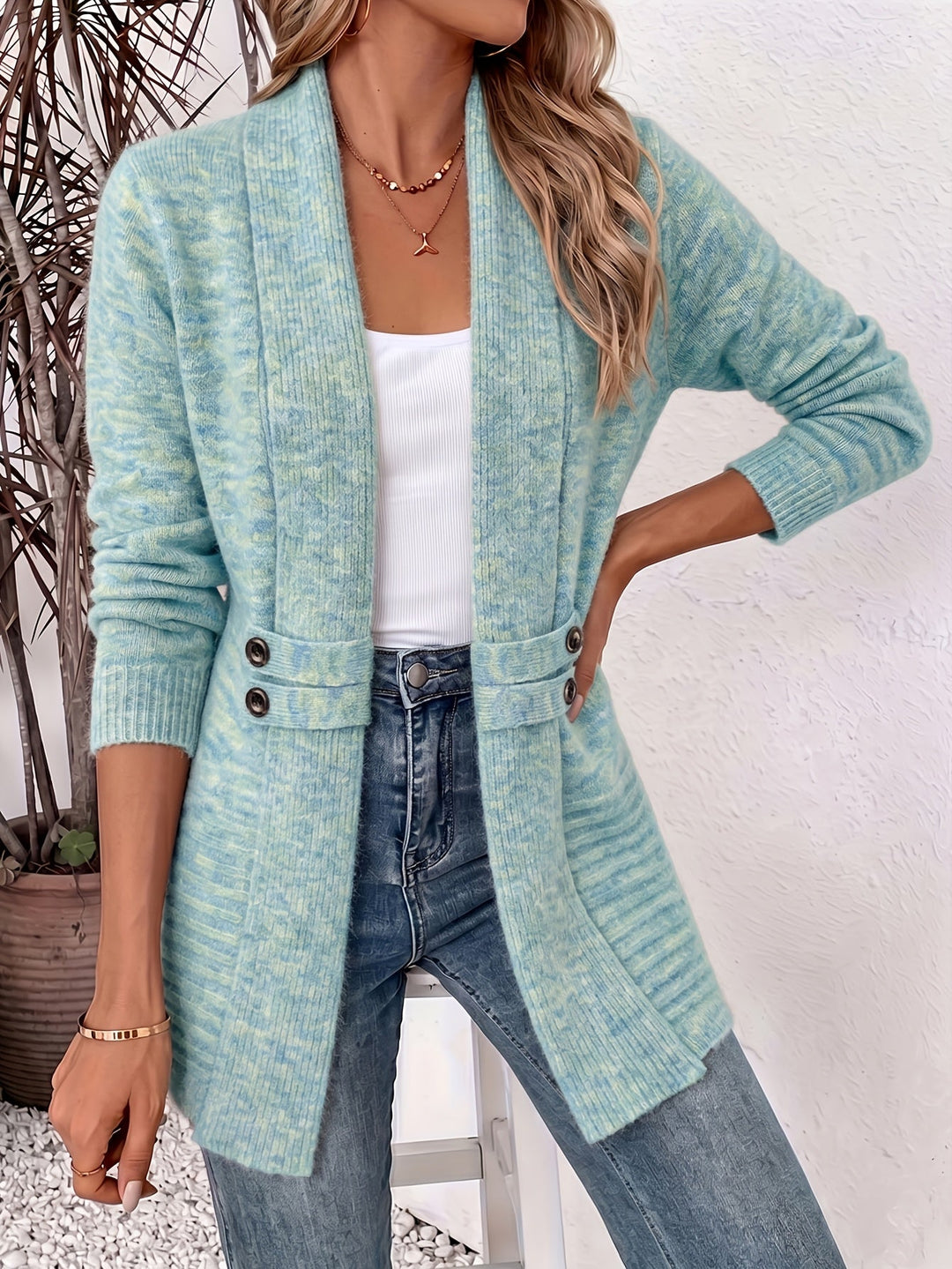 FAITH | Open-front cardigan with seamed waist - My Store