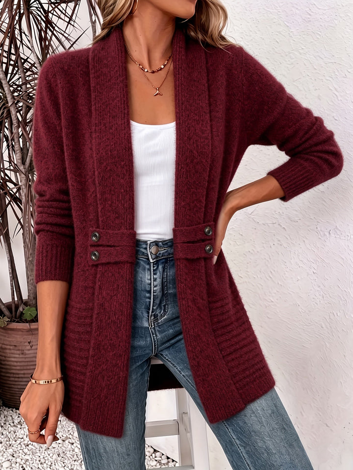 FAITH | Open-front cardigan with seamed waist - My Store