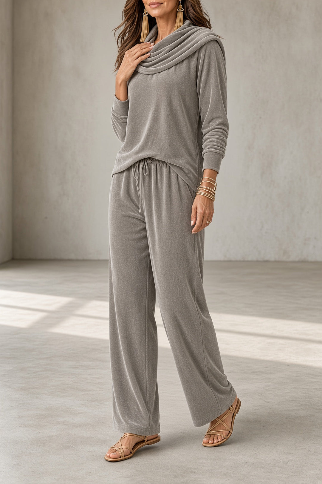 Taylor | Velvet Two-Piece Pant Set