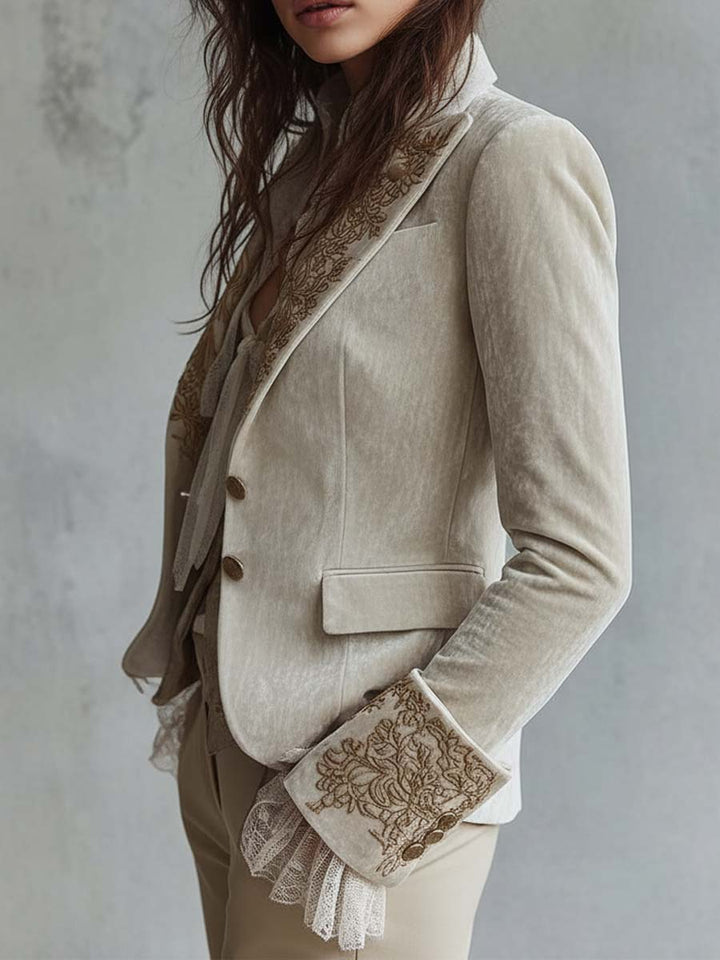 Guinevere | Embroidered Tailored Blazer - My Store